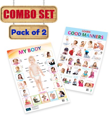 Bookford Publications Both sides Big Laminated Charts My Body & Good Manners (set of 2) Paper Print(30 inch X 20 inch, 2 in 1 Laminated)