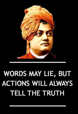 Poster Swami Vivekananda Quotes Tell The Truth sl12408 (Large Poster, 36x24 Inches, Banner Media, Multicolor) Fine Art Print(36 inch X 24 inch, Rolled)