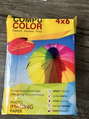 COMPU COLOR Resin Coated Lustre 275GSM(4x6 Inches, 100 Sheets, Pack of 1) Unruled 4x6 275 gsm Photo Paper(Set of 1, White)