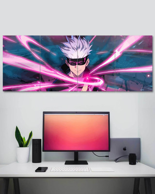 Satoru Gojo Split Poster Paper Print(18 inch X 48 inch)