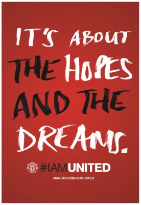 Manchester United Dreams Inspirational Motivational Wall Poster A4 Size Photographic Paper(11.7 inch X 8.3 inch, Rolled)