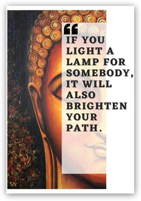 Buddha Poster Wall Sticker Motivational Wall Posters Buddha Painting Photographic Paper(19 inch X 13 inch)