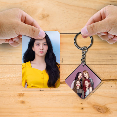 Blackpink Keychain ( with 8 Freebie Photocards ) Canvas Art(2.5 inch X 2.5 inch)