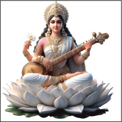 Laxmi Ji 45 Cm Wall Sticker For Living Room Pooja Room(45 CM X 45 CM) Vinyl(18 inch X 18 inch, Krishna)