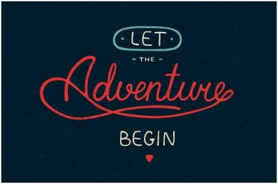 Inephos 'Let The Adventures Begin' Poster Paper Print(18 inch X 12 inch, Rolled)