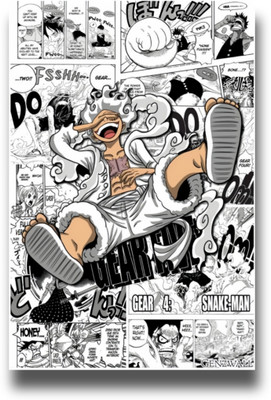 One Piece Luffy Gear 4 Snakeman Anime Poster | A3 12x18 Inch HD Glossy Laminated | Premium Wall Decor for Bedroom, Living Room & Gaming Room | Unframed Photographic Paper(18 inch X 12 inch)