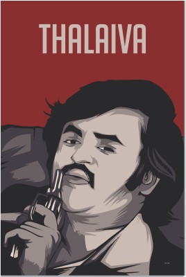 Rajnikant actor hero south indian poster, Thalaiva poster, Stars Posters Paper Print , Posters for Wall Decoration Fine Art Print(18 inch X 12 inch, Rolled)