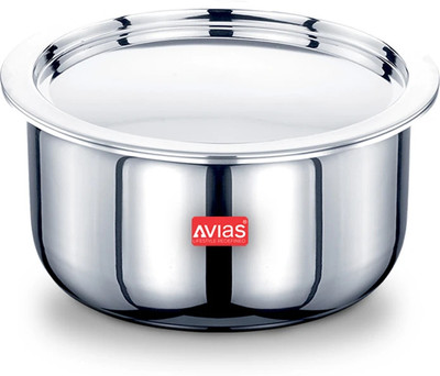 AVIAS AVI3 Triply, 3 Layer Tope with Lid 1.1 L capacity 14 cm diameter(Stainless Steel, Induction Bottom)