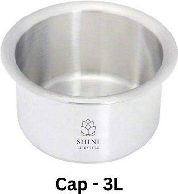 SHINI LIFESTYLE AluCraft Cookware Aluminium Tope, Bhagona & Milk Pot (Capacity- 3L) Tope 3 L capacity 26 cm diameter(Aluminium)