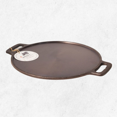 Aarogyam Cast Iron Dosa Tawa 12 Inch Double Handle, Naturally Non Stick for Crisp Dosa Tawa 31 cm diameter(Cast Iron, Non-stick)