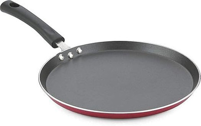 Tannu Craft Dosa Tawa with Induction Base,Long Handle, Virgin Grade Aluminium, Heavy Metals Tawa 24 cm diameter(Aluminium, Non-stick, Induction Bottom)