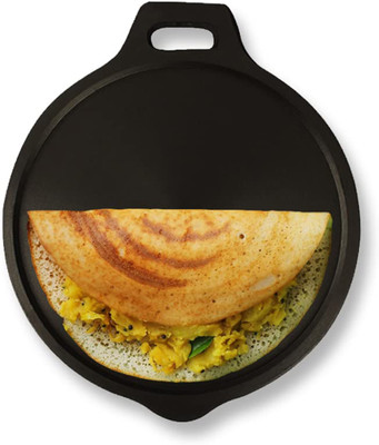 The Indus Valley Premium Super Smooth Cast Iron Pre-Seasoned Dosa Tawa | Medium 108 Inch Tawa 276 Cm Diameter (Cast Iron, Induction Bottom) For Rs. 1099 @ 56% off