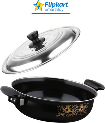 Flipkart SmartBuy Premium 1 Kadhai 27 cm diameter with Lid 3.5 L capacity(Cast Iron, Non-stick, Induction Bottom)