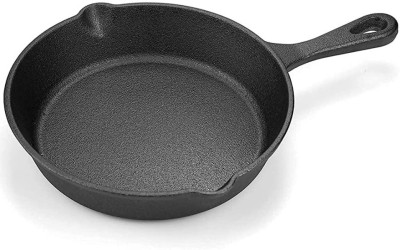 MYNAKSHA MYNAKSHA Cast Iron Skillet Pan Fry 6 Inch Mini Super Smooth Fry Pan 13 cm diameter 1.8 L capacity(Iron)