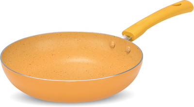 NAVRANG NAVRANG NONSTICK SPATTER/ GRANAITE FRY PAN 220 MM, YELLOW Fry Pan 22 cm diameter 1.2 L capacity(Aluminium, Non-stick)