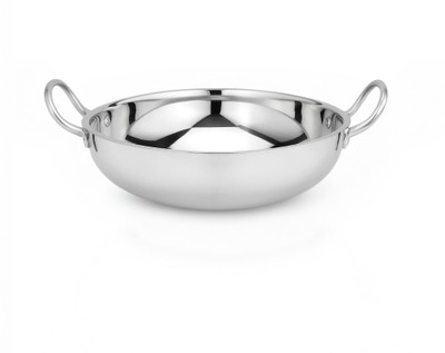 DHARVI Kadhai 15 Kadhai 30 cm diameter 5 L capacity(Stainless Steel, Induction Bottom)