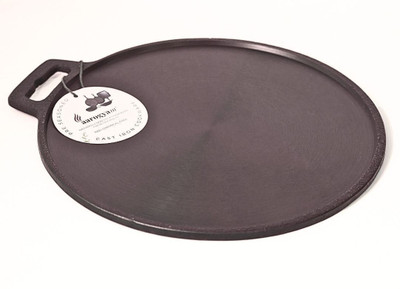 Aarogyam Cast Iron Dosa Tawa Single Handle, Pre Seasoned, 12 Inch Diameter Tawa 31 cm diameter(Cast Iron, Non-stick, Induction Bottom)
