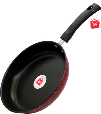 LAZYwindow Premium Quality Nonstick Fry Pan, Dia - 22 cm, 1L (Base colour Maroon) Fry Pan 22 cm diameter 1 L capacity(Hard Anodised, Non-stick, Induction Bottom)