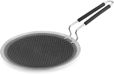 VISAXMI Tri-Ply Honeycomb Roti Tawa 26cm| Roti Tawa for Kitchen| Induction & Gas Tawa 26 cm diameter(Stainless Steel, Aluminium, Induction Bottom)