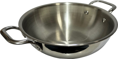 Dynore Kadhai 26 cm diameter 1.5 L capacity(Stainless Steel, Induction Bottom)