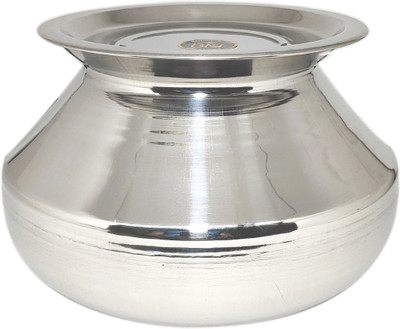 bartan hub Stainless steel Small Handi with Lid ( 1500 ML ) Handi 1.5 L with Lid(Stainless Steel)