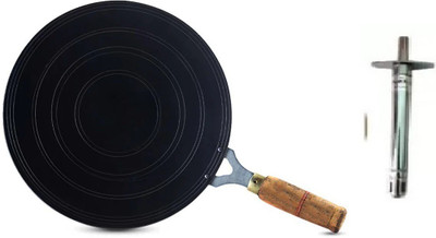 Yash Collections Yash Collection iron tawa with gas lighter Tawa 9 cm diameter(Iron)