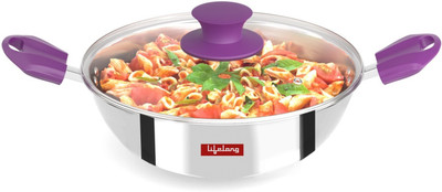 Lifelong LLTPK24 Triply Kadhai 24 cm diameter with Lid 2.5 L capacity(Triply, Induction Bottom)