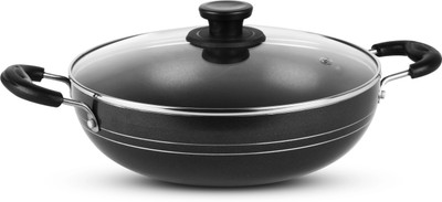 Greenchef RIO Kadhai 24 cm diameter with Lid 2 L capacity(Aluminium, Non-stick, Induction Bottom)