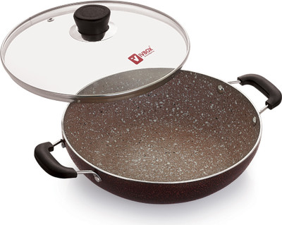 iVBOX Koca-Pro 24cm Induction-Bottom 5-Layer Granite Coating Kadhai 24 cm diameter with Lid 2 L capacity(Aluminium, Non-stick, Induction Bottom)