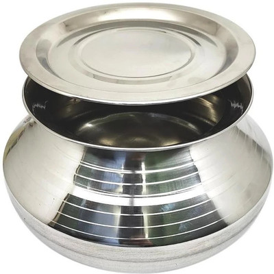 bartan Stainless steel Handi With Lid ( Pongal Handi , 3500 ML , Dishwasher safe ) Handi 3.5 L with Lid(Stainless Steel)