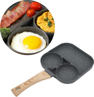 Inohiv Fry Pan 14 cm diameter 1 L capacity(Stainless Steel, Wooden, Non-stick)
