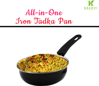 Kashvi Best Kitchen Cookware Tadka Pan 12 cm diameter 3.5 L capacity(Cast Iron, Non-stick, Induction Bottom)