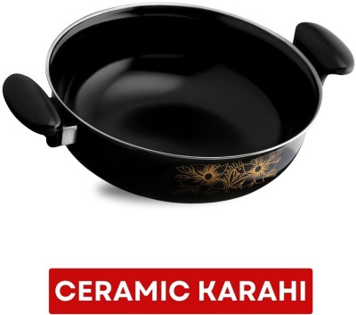 Kashvi Best Big Kadhai Induction Base Kadhai 26 cm diameter 3.5 L capacity(Cast Iron, Non-stick, Induction Bottom)