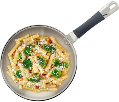 Aramex Triply FRYPAN 24 cm Fry Pan 24 cm diameter with Lid 4 L capacity(Stainless Steel, Induction Bottom)