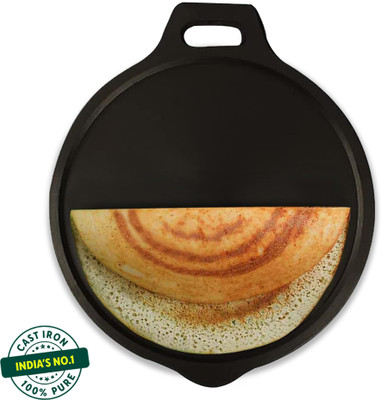 The Indus Valley Super Smooth Cast Iron Tawa for Dosa/Chapathi/ Roti - 12 inch Tawa 30.5 cm diameter(Cast Iron, Induction Bottom)