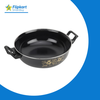 Flipkart SmartBuy Kitchen Non-Stick Kadhai - Induction Bottom Cookware Kadhai 26.5 cm diameter 3.5 L capacity(Cast Iron, Non-stick, Induction Bottom)