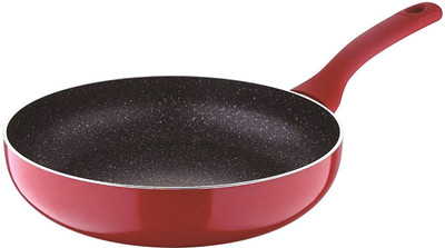 BERGNER Bellini Plus Press Red 5-Layer Non-Stick Aluminum Induction Bottom Fry Pan 24 cm diameter 2200 ml capacity(Aluminium, Non-stick, Induction Bottom)