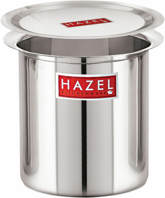 HAZEL Stainless Steel Pot Milk Boiler Container Milk Boiling Vessel Gunj for Kitchen Pot 18.5 cm diameter 4 L capacity with Lid(Stainless Steel)