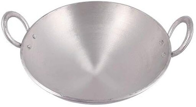 Qality Pure Aluminium 1.5 Litre Kadhai / Ideal for 3-4 Person(Unbreakable Handle) Kadhai 25.4 cm diameter 1.5 L capacity(Aluminium)