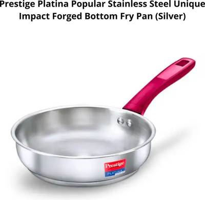 Prestige Platina Popular Stainless Steel Unique Impact Forged Bottom Fry Pan 22 cm diameter 1.9 L capacity