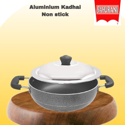 BAHURANI Kadhai 26 cm diameter with Lid 2.5 L capacity(Aluminium, Non-stick)