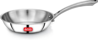 AVIAS Riara Triply Fry Pan Fry Pan 22 cm diameter 1.5 L capacity(Stainless Steel, Induction Bottom)