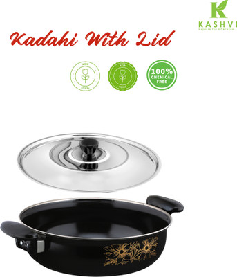 Cook Pro Premium Big Kadahi Kadhai 26 cm diameter with Lid 3.5 L capacity(Cast Iron, Non-stick, Induction Bottom)