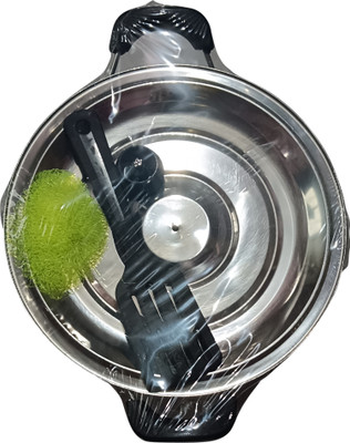 STORK Non Stick Kadai With Stainless Steel With Lid Kadhai 24 cm diameter with Lid 2 L capacity(Aluminium, Non-stick, Induction Bottom)