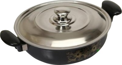 ANARIMA Kadhai 20 cm diameter with Lid 2.4 L capacity(Iron, Non-stick, Induction Bottom)