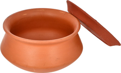 Onlinch Handi 1 L with Lid(Earthenware) deal from flipkart
