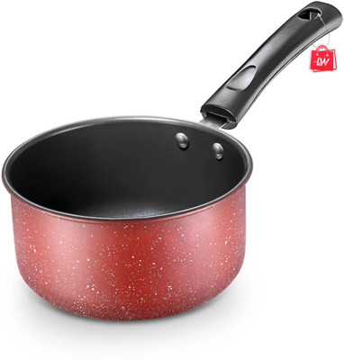 LAZYwindow LAZYwindow Premium Quality Nonstick Sauce Pan 16 cm diameter 1.5 L capacity(Hard Anodised, Non-stick, Induction Bottom)