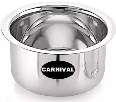 CARNIVAL Stainless Steel Patila/Bhagona/Tapeli/Tope Without Lid 800 ml Tope 0.8 L capacity 16 cm diameter(Stainless Steel)