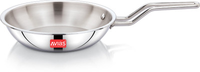 AVIAS AVI3 Triply FryPan Fry Pan 22 cm diameter 1.25 L capacity(Stainless Steel, Induction Bottom)