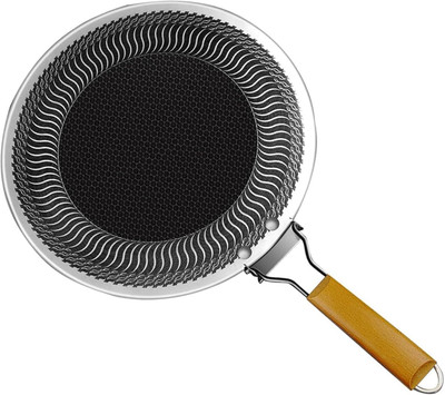 Samusagya Cookware Pot Grill Cooking Pans Tawa 34 cm diameter(Stainless Steel, Non-stick, Induction Bottom)
